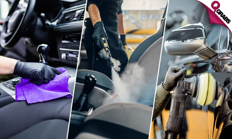 Car Care Package: Floor & Seats Steam Wash + Interior & Exterior Cleaning + AC Sanitation + Perfuming & More!